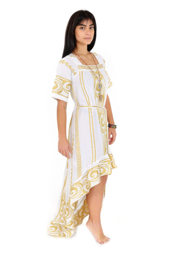 Maxi asymmetrical (short in the front, long in the back) Dress made in Greece