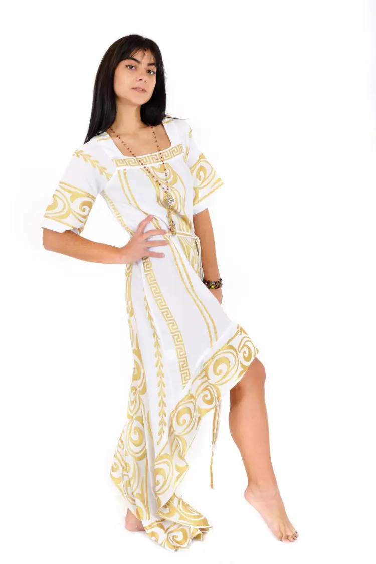 Maxi asymmetrical (short in the front, long in the back) Dress made in Greece