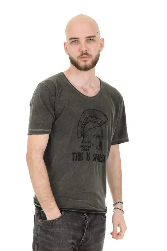 Cotton Men neckline stonewashed Blouse 175gr for comfort and appearance - Image 2